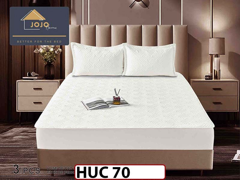 Husa matlasata tip topper din catifea 180x200 - Pat 2 Persoane - HUC70