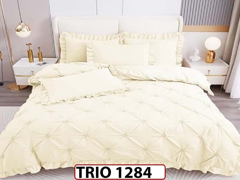 Lenjerie din finet 4 piese cu pliuri - TRIO1284