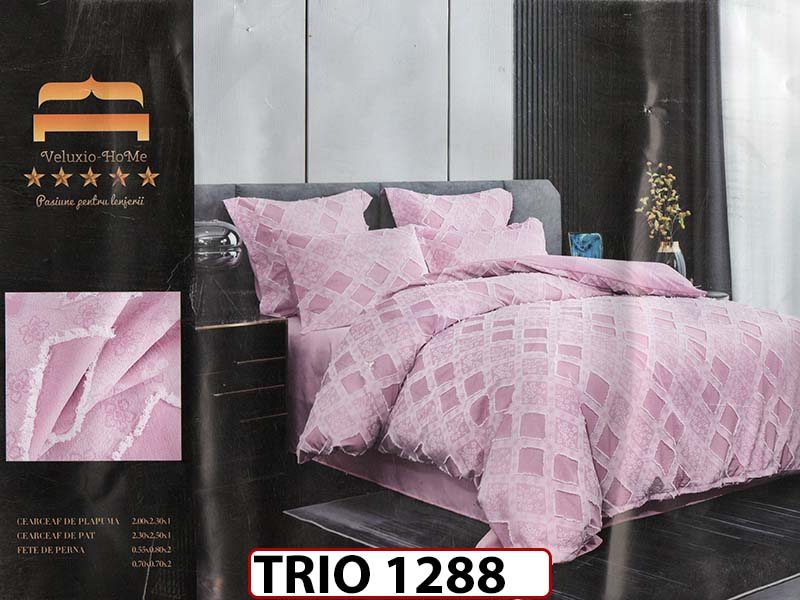 Lenjerie din finet 6 piese cu broderie- TRIO1288