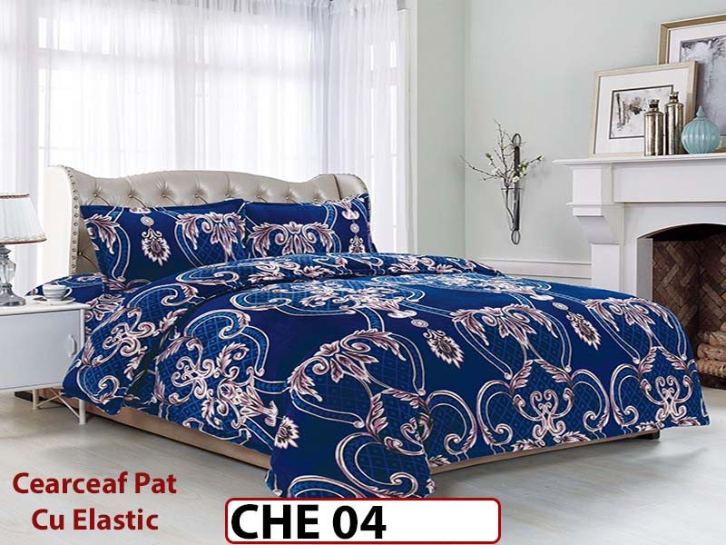 Lenjerie  cocolino  4 piese cu Cearceaf Elastic - CHE04