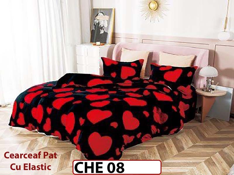 Lenjerie  cocolino  6 piese cu Cearceaf Elastic - CHE08