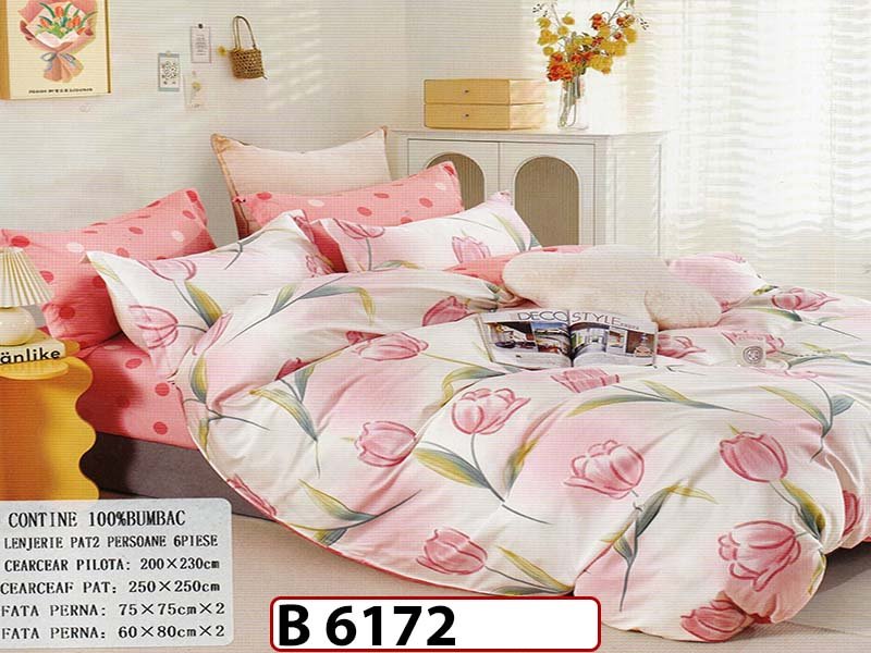 Lenjerie din bumbac 100% 6 piese - B 6172