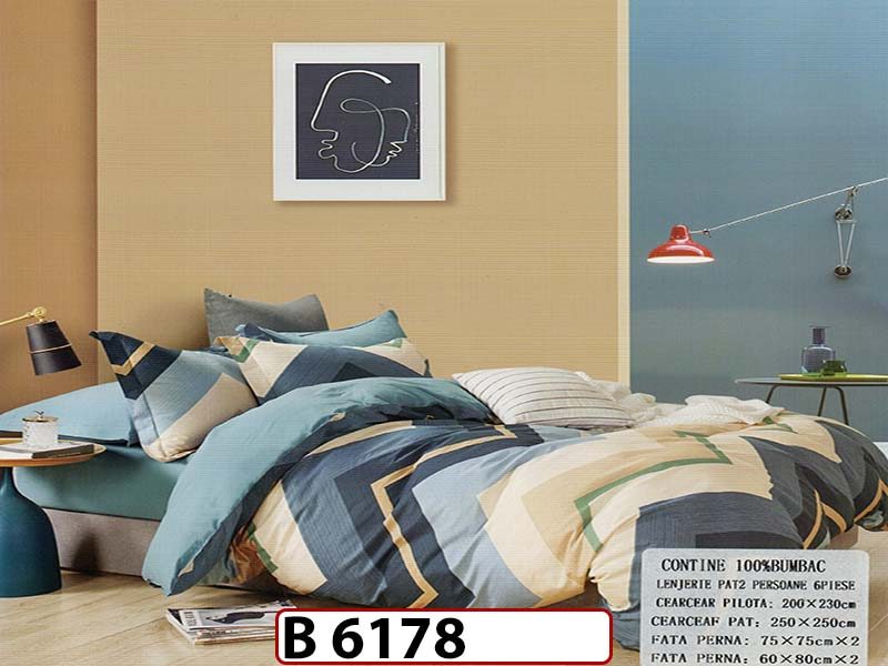 Lenjerie din bumbac 100% 6 piese - B 6178