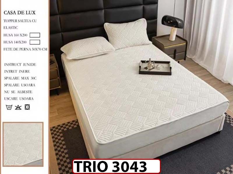 Husa / topper model tricotat + 2 Fete de Perne - Saltea 160x200 - TRIO3043
