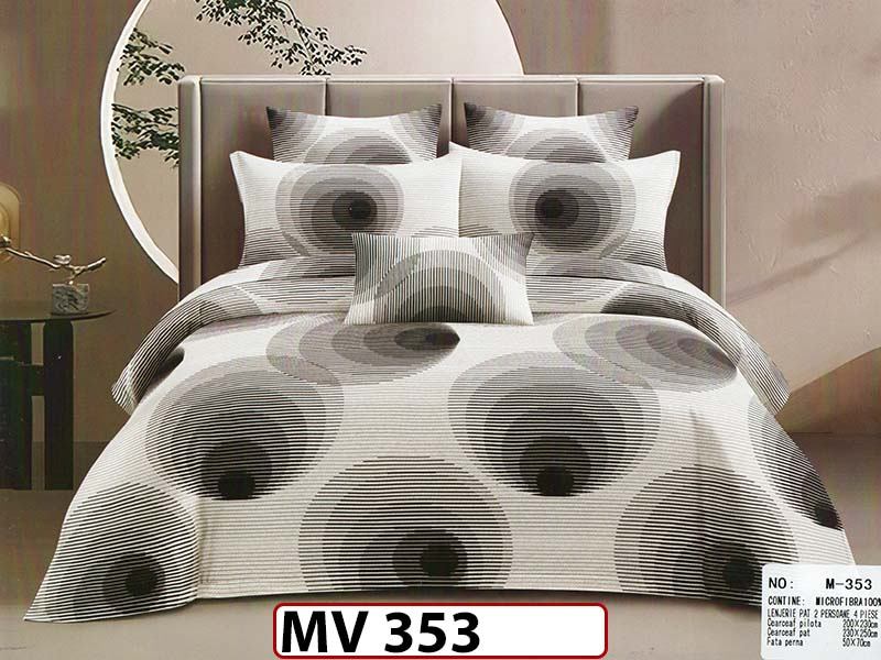 Lenjerie din bumbac Satinat 4 piese Casa New Concept - MV353