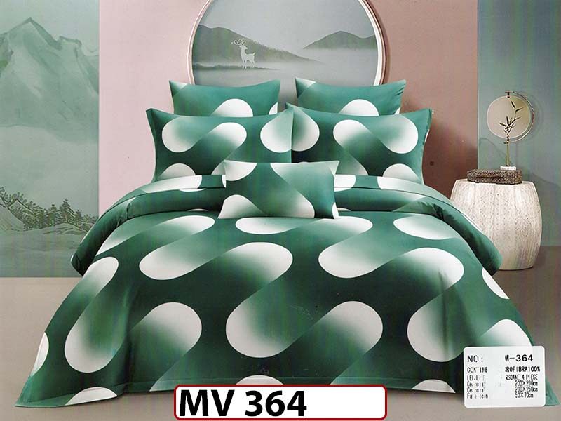Lenjerie din bumbac Satinat 4 piese Casa New Concept - MV364