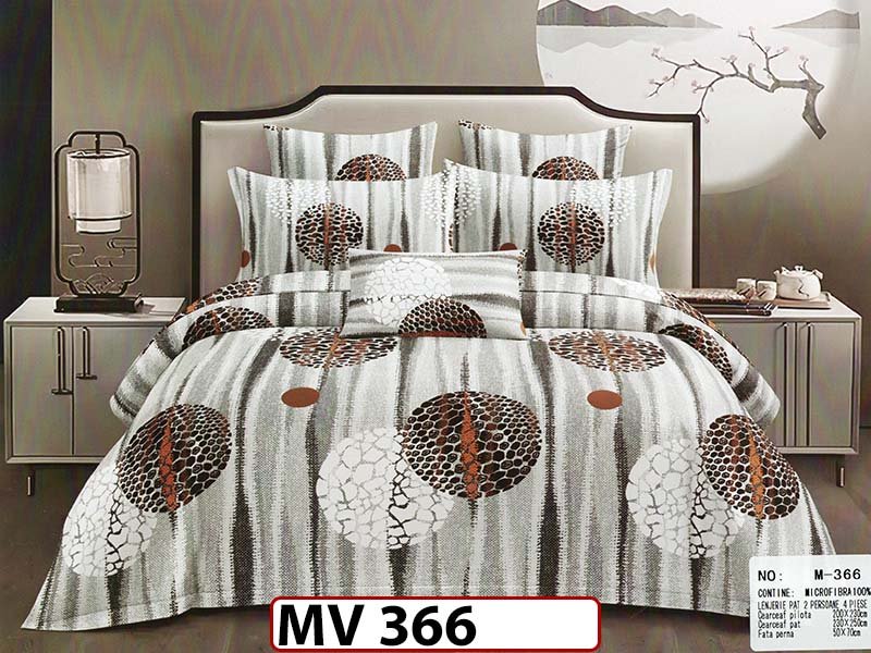 Lenjerie din bumbac Satinat 4 piese Casa New Concept - MV366