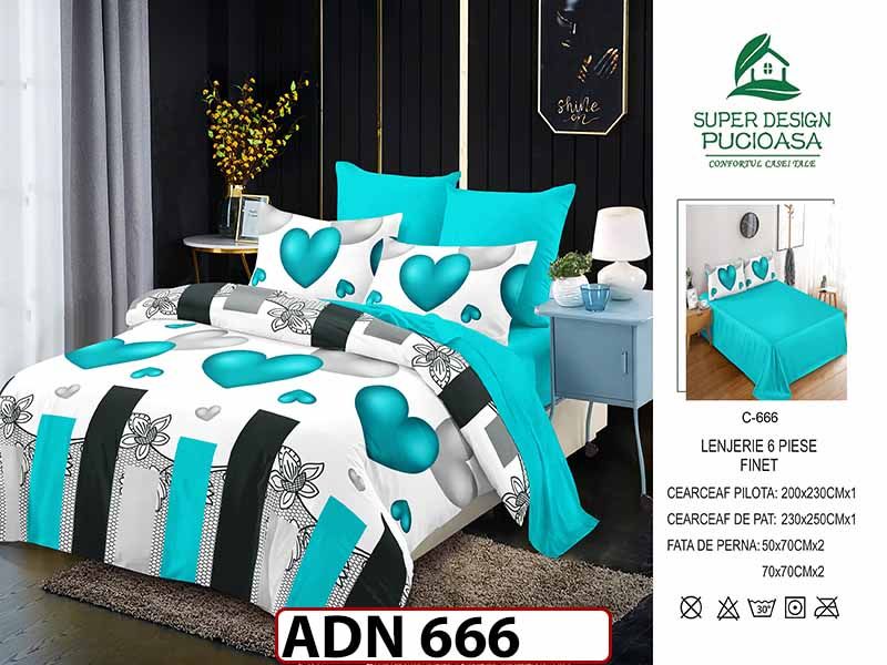 Lenjerie din finet  6 piese - ADN 666