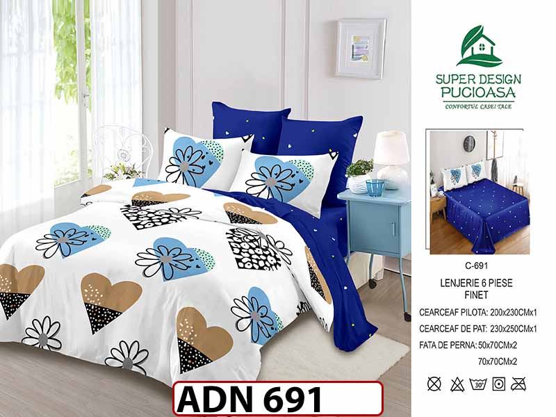 Lenjerie din finet  6 piese - ADN 691