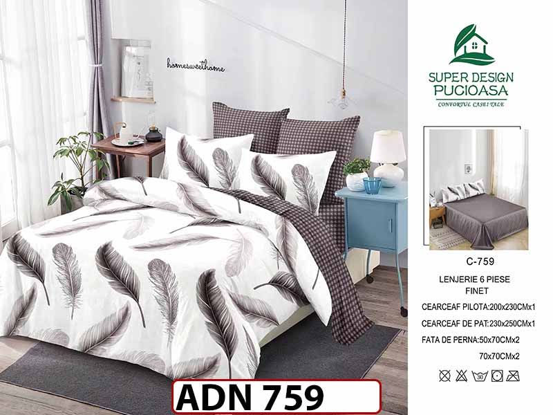 Lenjerie din finet  6 piese - ADN 759