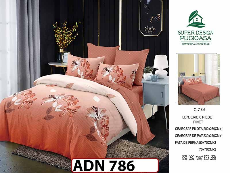 Lenjerie din finet  6 piese - ADN 786