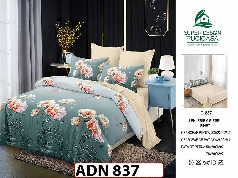Lenjerie din finet  6 piese - ADN 837