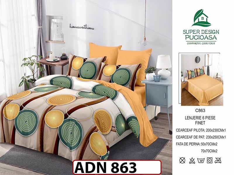 Lenjerie din finet  6 piese - ADN 863