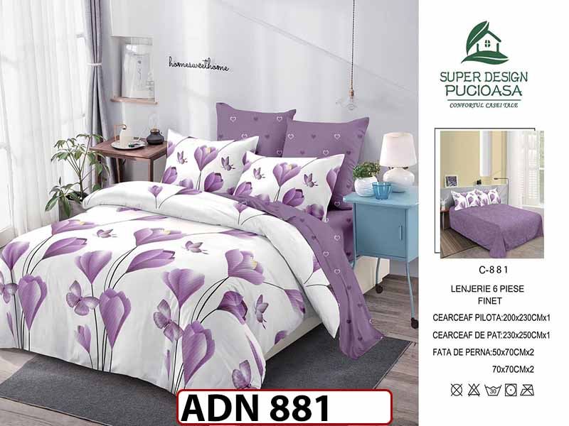 Lenjerie din finet  6 piese - ADN 881