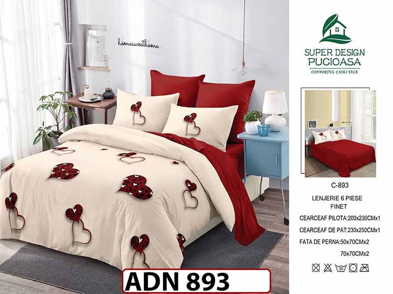 Lenjerie din finet  6 piese - ADN 893