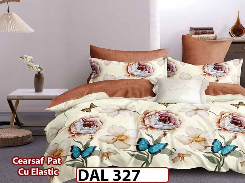 Lenjerie din finet cu 6 piese si cearceaf cu Elastic - DAL327