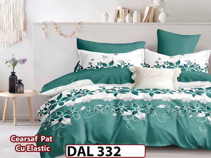 Lenjerie din finet cu 6 piese si cearceaf cu Elastic - DAL332