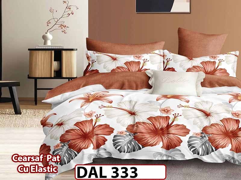 Lenjerie din finet cu 6 piese si cearceaf cu Elastic - DAL333