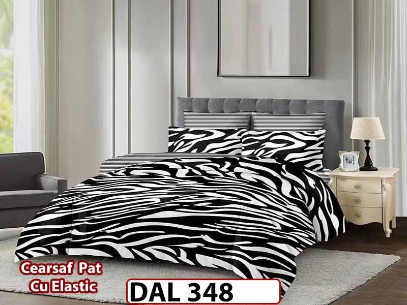 Lenjerie din finet cu 6 piese si cearceaf cu Elastic - DAL348