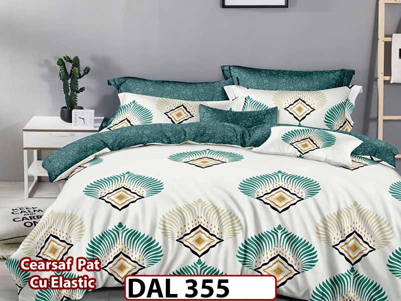 Lenjerie din finet cu 6 piese si cearceaf cu Elastic - DAL355