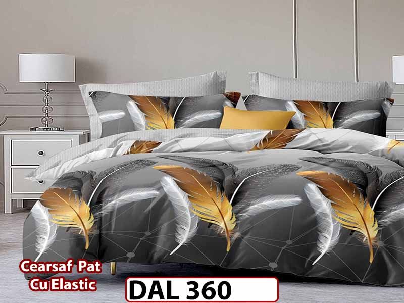 Lenjerie din finet cu 6 piese si cearceaf cu Elastic - DAL360