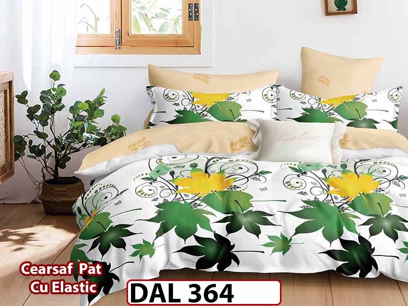 Lenjerie din finet cu 6 piese si cearceaf cu Elastic - DAL364