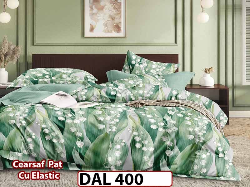 Lenjerie din finet cu 6 piese si cearceaf cu Elastic - DAL400