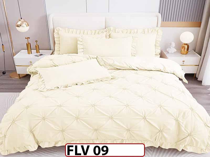 Lenjerie din Finet 4 piese cu pliuri - FLV09
