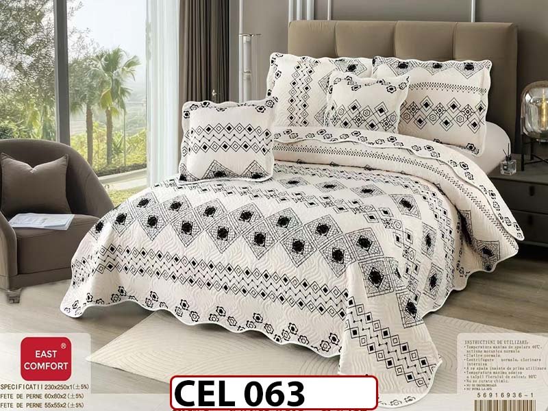 Cuvertura cu 5 piese din BUMBAC FINETAT CEL063