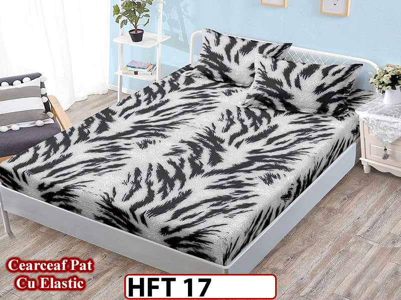 Husa de Pat din Finet + 2 Fete de Perne - Saltea 180x200 - Pat 2 Persoane - HFT17