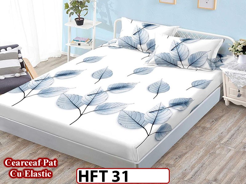 Husa de Pat din Finet + 2 Fete de Perne - Saltea 180x200 - Pat 2 Persoane - HFT31