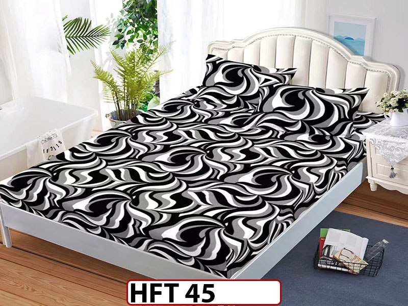 Husa de Pat din Finet + 2 Fete de Perne - Saltea 180x200 - Pat 2 Persoane - HFT45