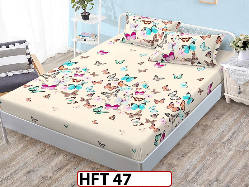Husa de Pat din Finet + 2 Fete de Perne - Saltea 180x200 - Pat 2 Persoane - HFT47