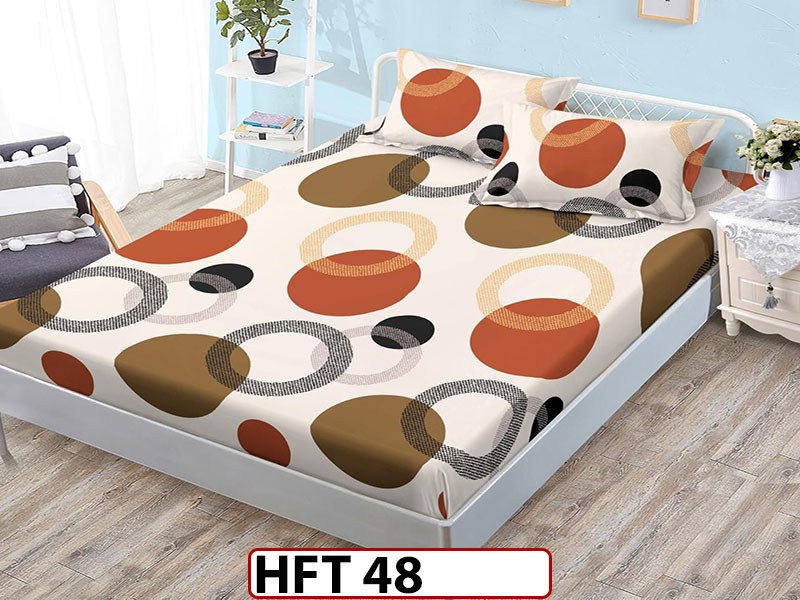 Husa de Pat din Finet + 2 Fete de Perne - Saltea 180x200 - Pat 2 Persoane - HFT48