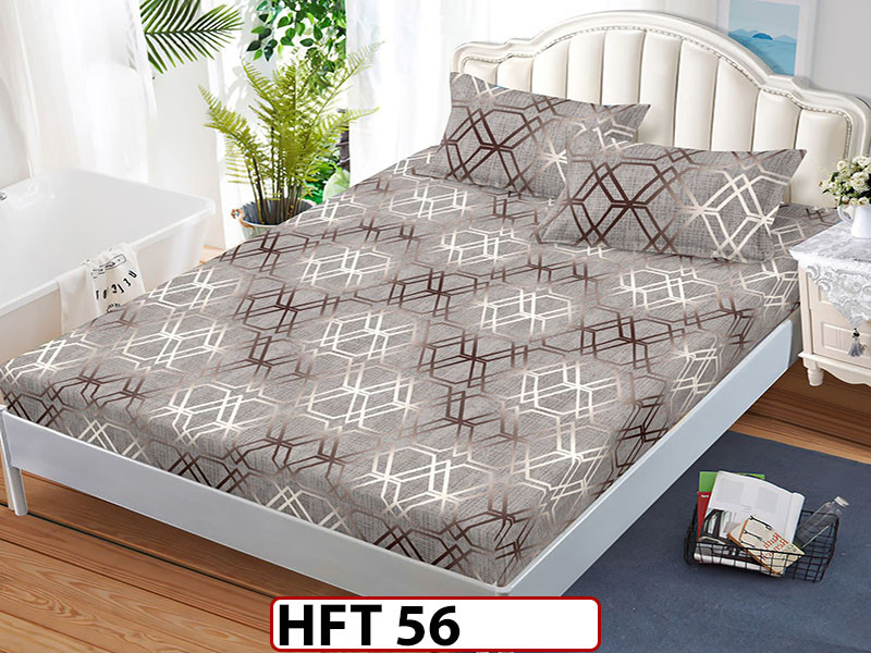 Husa de Pat din Finet + 2 Fete de Perne - Saltea 180x200 - Pat 2 Persoane - HFT56