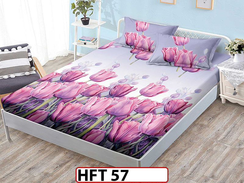 Husa de Pat din Finet + 2 Fete de Perne - Saltea 180x200 - Pat 2 Persoane - HFT57
