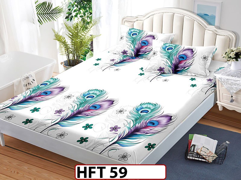 Husa de Pat din Finet + 2 Fete de Perne - Saltea 180x200 - Pat 2 Persoane - HFT59