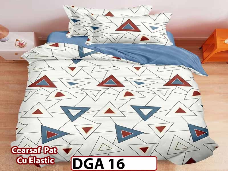 Lenjerie din finet 4 piese 1 Persoana Cearceaf cu Elastec - DGA 16