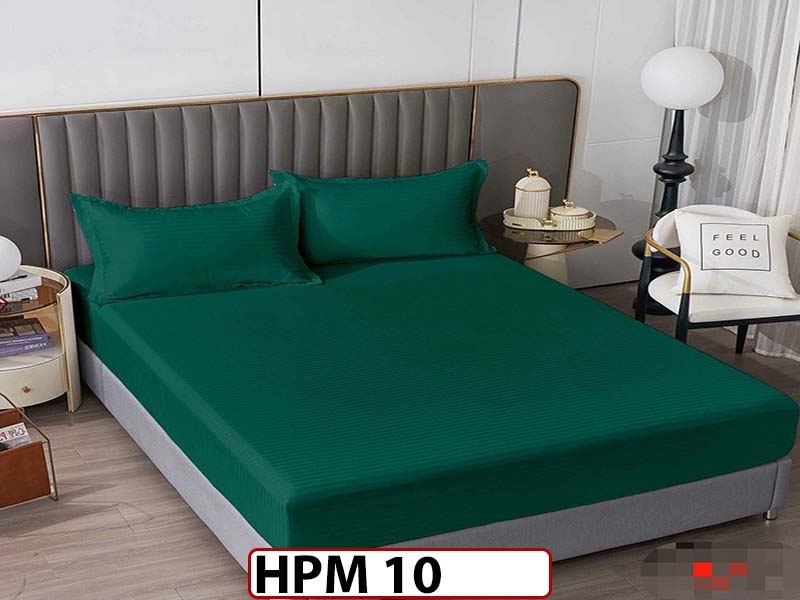 Husa de Pat din Damasc Finetat + 2 Fete de Perne - Saltea 160x200 - HPM 10
