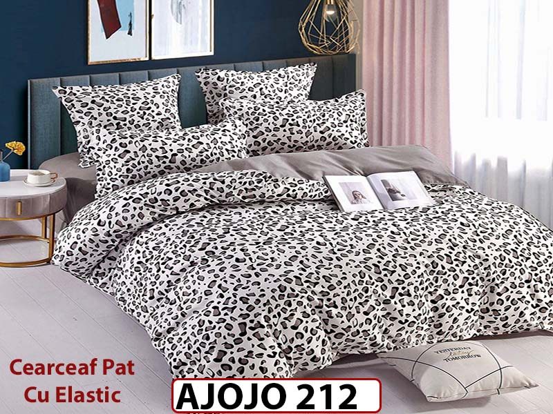Lenjerie din finet 6 piese si cearceaf cu Elastic - AJOJO212
