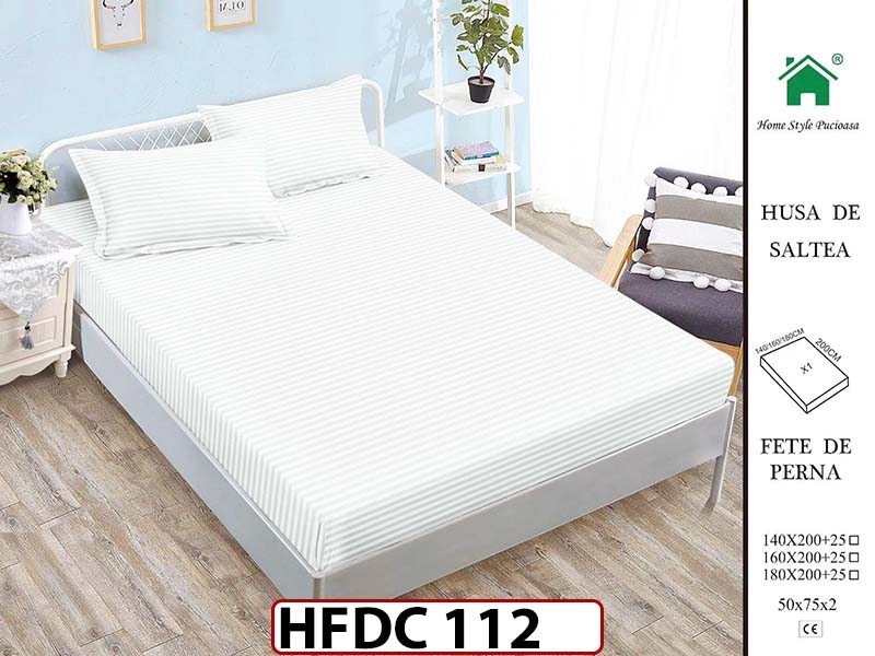 Husa de Pat din Finet + 2 Fete de Perne - Saltea 140x200 - Pat 2 Persoane -HFDC112