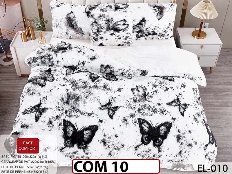 Lenjerie Cocolino Fluffy Pufoasa  cu 6 piese - COM10
