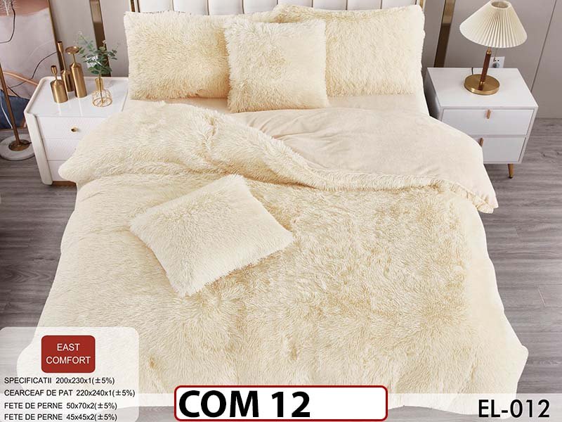 Lenjerie Cocolino Fluffy Pufoasa  cu 6 piese - COM12