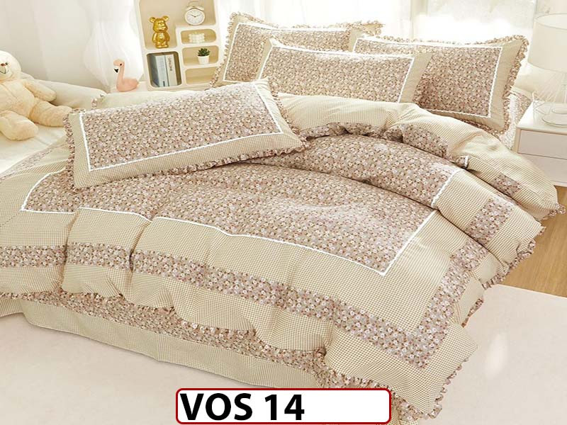 Lenjerie DELUXE din Bumbac Finetat cu volanase - VOS 14