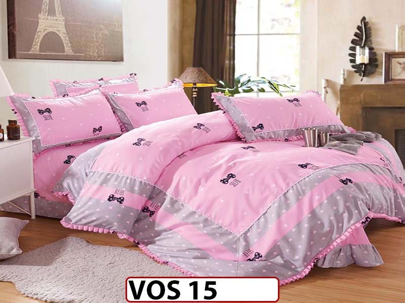 Lenjerie DELUXE din Bumbac Finetat cu volanase - VOS 15
