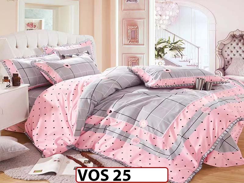 Lenjerie DELUXE din Bumbac Finetat cu volanase - VOS 25