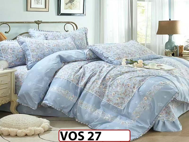 Lenjerie DELUXE din Bumbac Finetat cu volanase - VOS 27