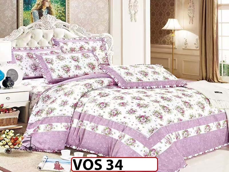 Lenjerie DELUXE din Bumbac Finetat cu volanase - VOS 34