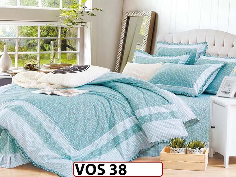 Lenjerie DELUXE din Bumbac Finetat cu volanase - VOS 38