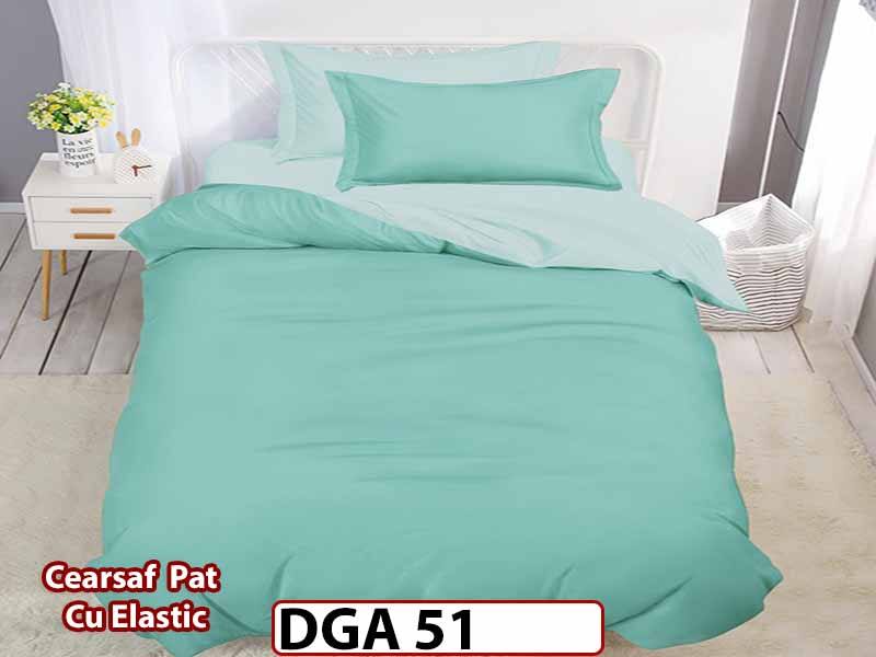 Lenjerie din finet 4 piese 1 Persoana Cearceaf cu Elastec - DGA 51